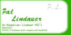 pal lindauer business card